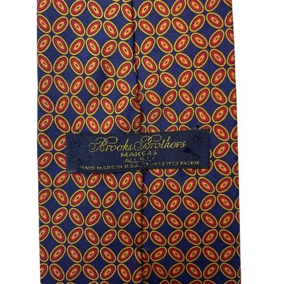 Brooks Brothers Silk Tie 58" Men's Multicolor Made In USA Vintage Career Office - Picture 2 of 8